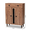 Baxton Studio Valina 2-Door Wood Entryway Shoe Storage Cabinet with Drawer 155-9569